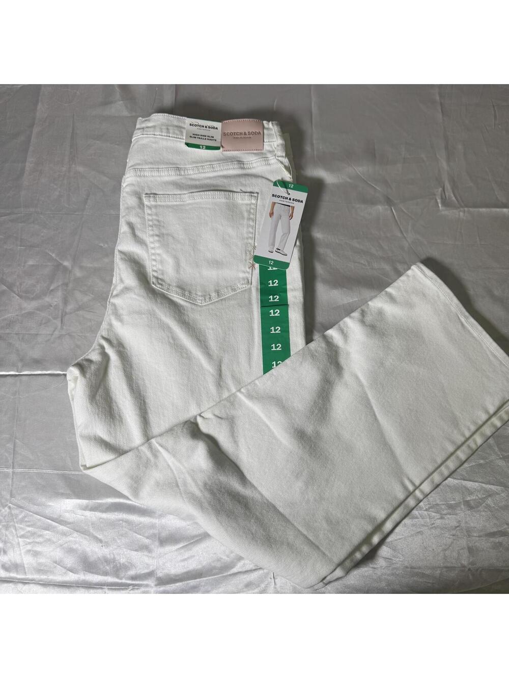 Scotch & Soda Amsterdam High Rise Slim White Jeans Women’s Size 12 NWT Stretch - Picture 2 of 8